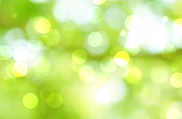 Obraz na płótnie Canvas Green bokeh abstract background blur