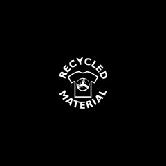 Recycle clothes icon isolated on dark background