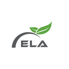 ELA letter nature logo design on white background. ELA creative initials letter leaf logo concept. ELA letter design.