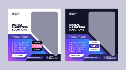Digital marketing services or agency social media post design template
