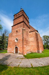 Fototapeta na wymiar Saint Florian`s Church in Domaniew, village in Lodzkie voivodeship, Poland