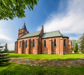 Saint Florian`s Church in Domaniew, village in Lodzkie voivodeship, Poland - obrazy, fototapety, plakaty