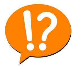 シンプルな吹き出し　⁉　イラスト素材