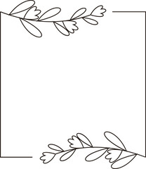 Line Art Flower Frame