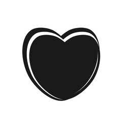 Vector illustration, logo, web heart icon.  Isolated on a white background.