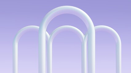 Abstract interior background empty arched pass 3d render