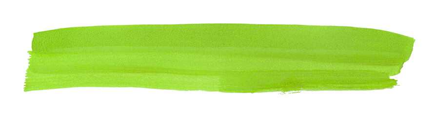 Green brush. Lime green. Isolated on transparent background. green watercolor, png