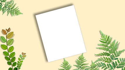 Gelbe Hintergrund. Hintergrund mit Platz für eine Foto.  Foto Collage, Design 