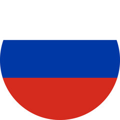 Russia round flag isolated - High quality circular web button of the Russian emblem 