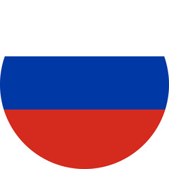 Russia round flag isolated - High quality circular web button of the Russian emblem 
