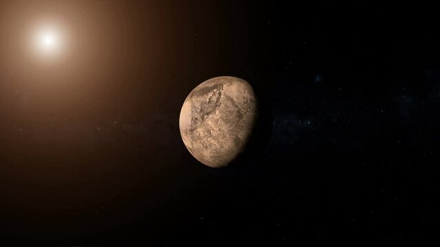 Planet Pluto and Sun Video Animation