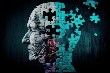 Concept illustration of Alzheimer's disease Generative AI