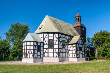 Fototapeta na wymiar Church of Our Lady of Perpetual Help in Boguszyce, Lower Silesian Voivodeship, Poland