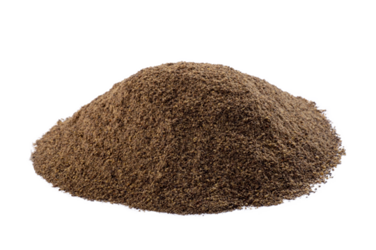 pile of  grounded black pepper, png file