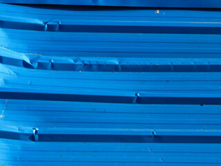 Obraz premium Blue zinc roof texture for building background.