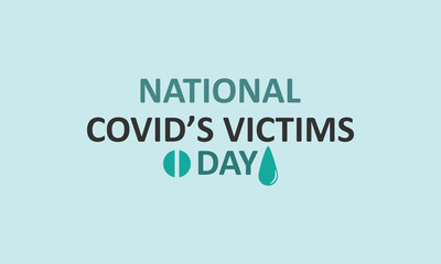 National Covid's Victims Day.  Template for background, banner, card, poster
