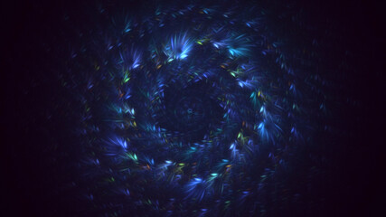 3D rendering abstract round hole light background