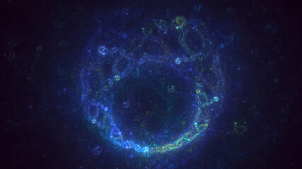 3D rendering abstract colorful fractal light background