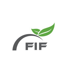 FIF letter nature logo design on white background. FIF creative initials letter leaf logo concept. FIF letter design.