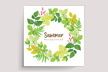 hand drawn floral wreath and background