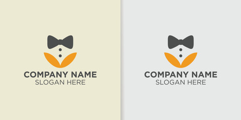 simple bow tie logo vector, jobs logo template