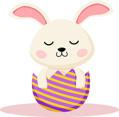 Happy Easter cartoon character icon