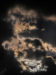 Dramatic sky. Sunset. Nature background.