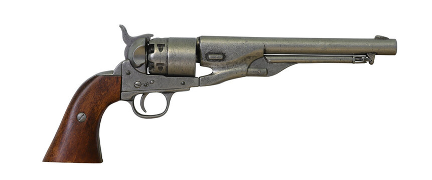 wild west revolver isolated