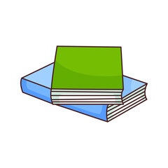 Vector books, isolated illustration on white background