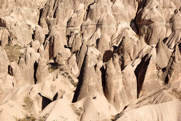 Panoramic view of the Fairy Chimneys in Goreme, Turkey
