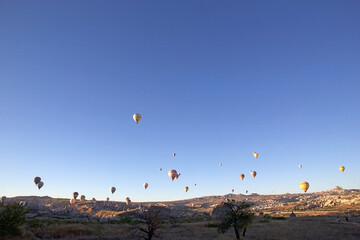 Fototapeta na wymiar Cappadocia hot air balloon trip, Turkey