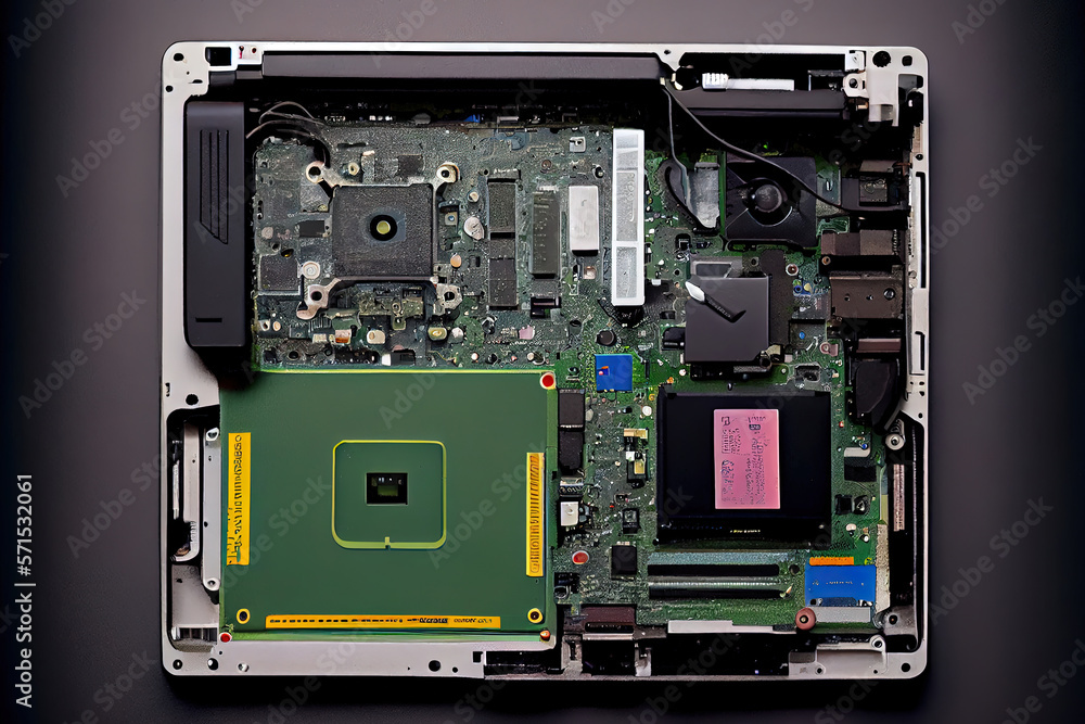 Poster laptop computer hardware. generative ai