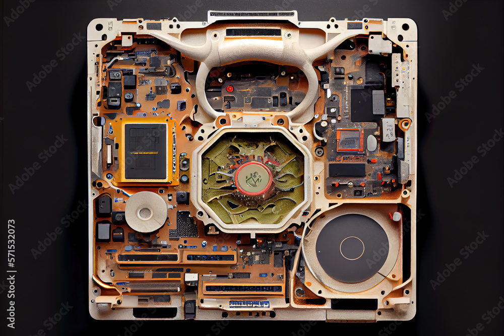 Poster laptop computer hardware. generative ai