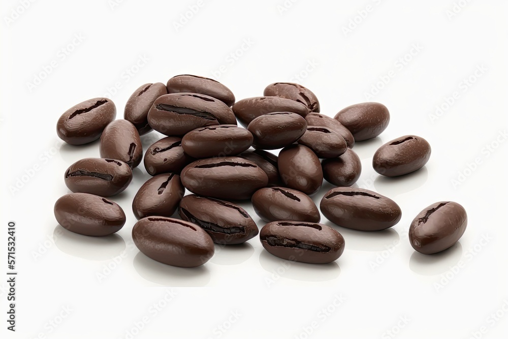Poster java beans. on a white background, alone. generative ai