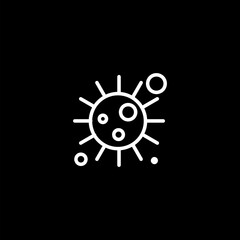 Corona virus symbol .isolated on black background. 