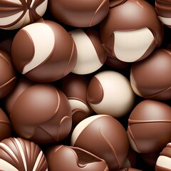 Obraz na płótnie Canvas Delicious chocolate chocolates - SEAMLESS Texture