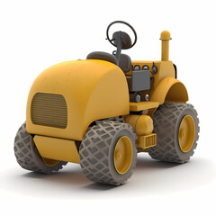 toy tractor isolated on white