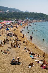 The Scene of the Beach in Dalian