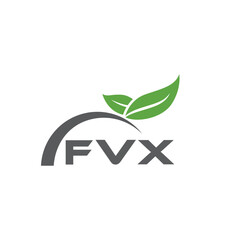 FVX letter nature logo design on white background. FVX creative initials letter leaf logo concept. FVX letter design.
