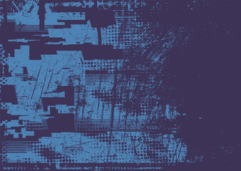 Aesthetic dotted design element. Duo tone poster . Modern art .Abstract composition . Half tone background. Halftone dots texture effect .Contemporary vector design