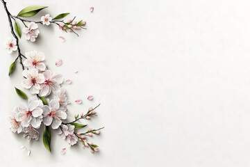 Fototapeta premium Beautiful Cherry Blossom Illustration - Generated by AI with Copyspace