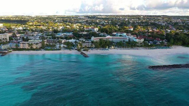 Aerial view of Babados beaches and ocean