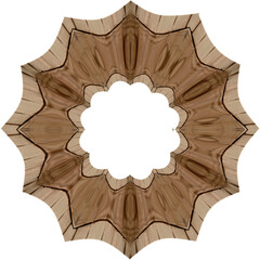 3d brown decoration object, star pattern hollow