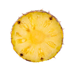 pineapple with slices isolated on transparent png