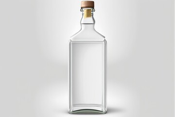 White bottle on a white background. Template. Generative AI.
