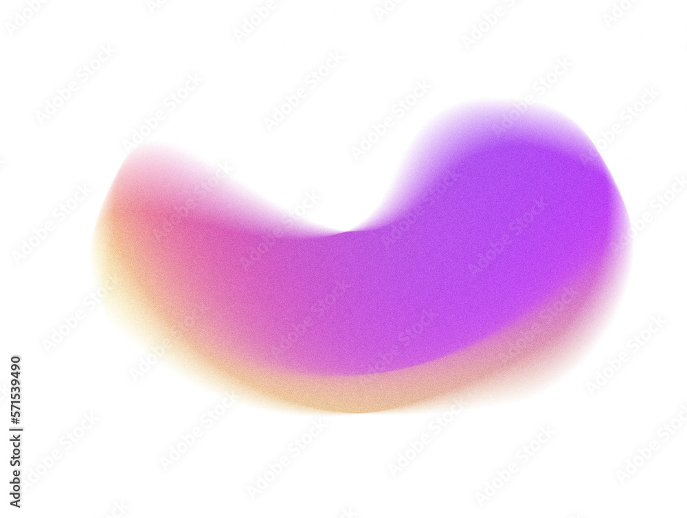 Poster grainy gradient textured blob shapes. abstract transparent png element. trendy design resources, pur