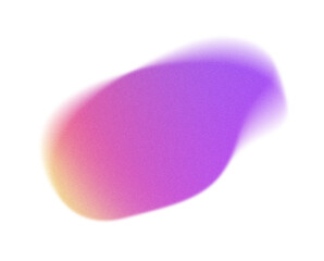 Grainy Gradient Textured Blob Shapes. Abstract Transparent PNG element. Trendy design resources, Purple orange and yellow. Modern design trends.