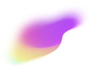 Grainy Gradient Textured Blob Shapes. Abstract Transparent PNG element. Trendy design resources, Purple orange and yellow. Modern design trends.