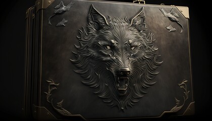 The Wolf Of Wall Street, Business Briefcase With Wolf Design