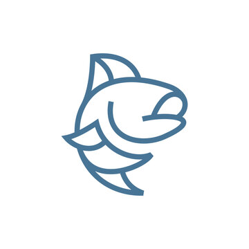 tuna fish line simplicity modern creative logo